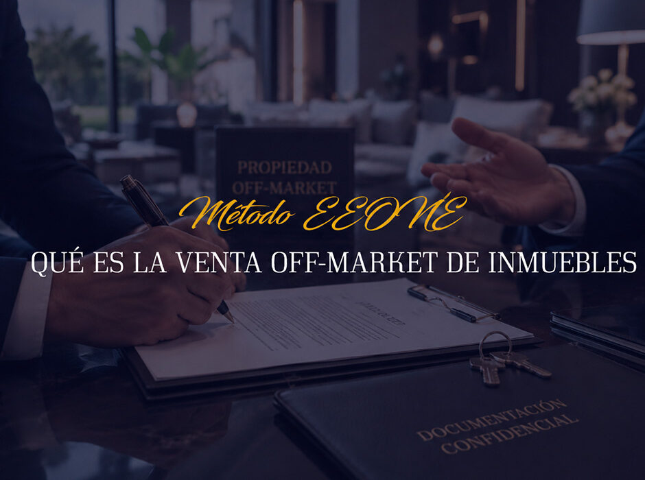Venta off-market de inmuebles exclusivos con EEONE Real Estate